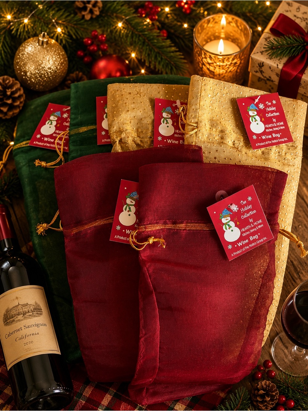 Holiday Bundle - Hearth & Home Wine Bag